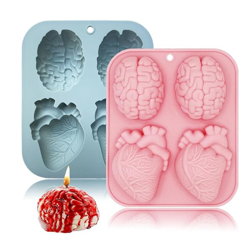 Human Brain And Heart Silicone - đánh giá và giá Candle Supplies Shop