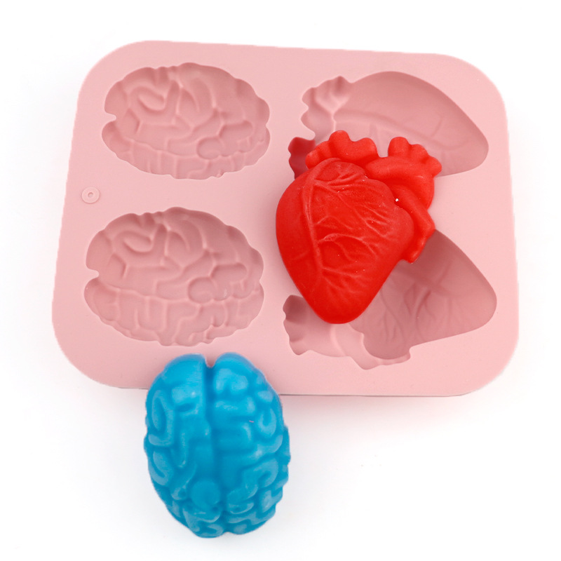 Human Brain And Heart Silicone - đánh giá và giá Candle Supplies Shop