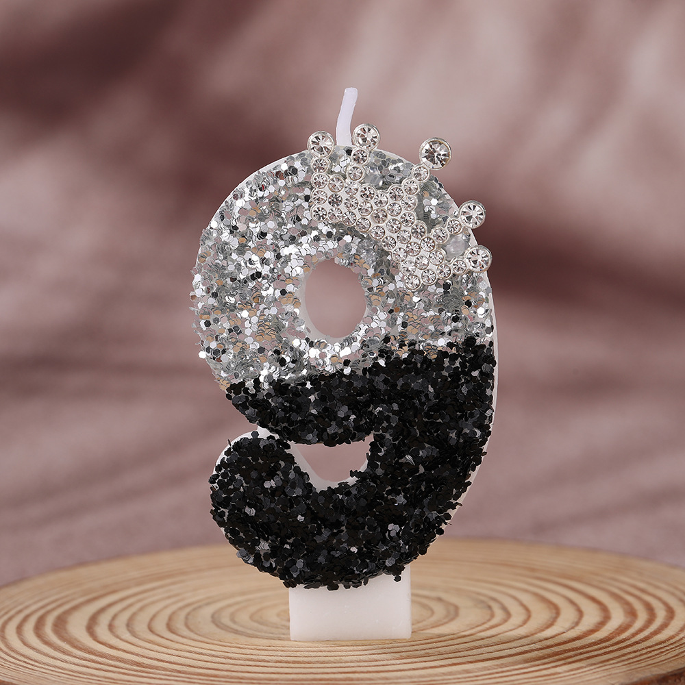 Black Silver Gradient Crown Ha - đánh giá và giá Supplies Of Candle